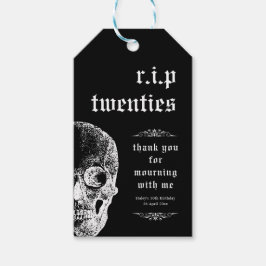 Etiqueta Para Presente Funeral 30º RIP Vinte Anos 20s Crânio Divertido An