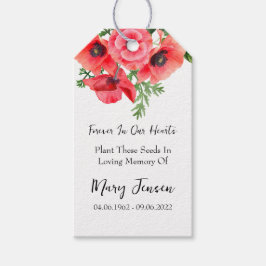 Etiqueta Para Presente Funeral Memorial Poppy Seed Packet