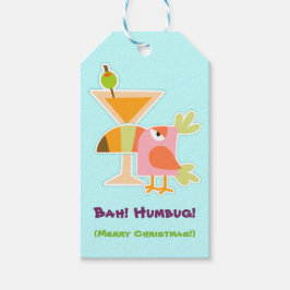 Etiqueta Para Presente Funny Bah Humbug Toucan Bird Martini Natal