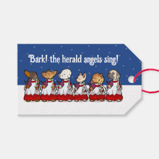 Etiqueta Para Presente Funny Carol Singing Dogs Christmas Pug Pomeranian