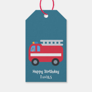 Etiqueta Para Presente Funny Dino aciona o motor de fogo de volta à escol