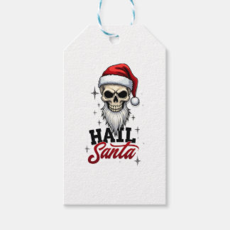Etiqueta Para Presente Funny Hail Santa Claus Skull Skeleton Antichrist C