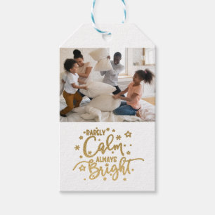 Etiqueta Para Presente Funny Holiday Photo Rarely Calm