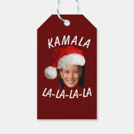 Etiqueta Para Presente Funny Kamala Harris Face Papai Noel Natal