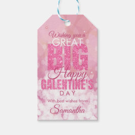 Etiqueta Para Presente Galentines Day Bestie Namorados cor-de-rosa