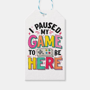 Etiqueta Para Presente Gamer Girl Eu Pausei Meu Jogo Para Estar Aqui Víde