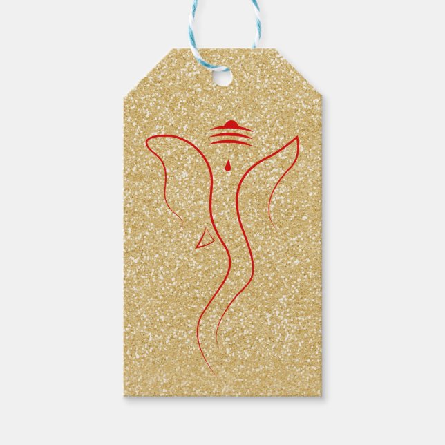 Etiqueta Para Presente Ganesh Dourado (Frente)