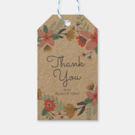 Etiqueta Para Presente Garden Wreath Obrigado