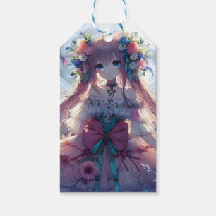 Etiqueta Para Presente Garota Anime Flor Lua Fada