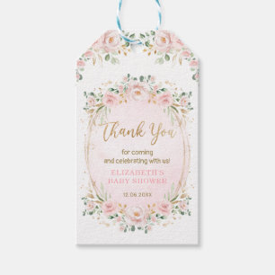 Etiqueta Para Presente Garota Dourada Rosa de jardim rosa pastel