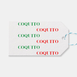 Etiqueta Para Presente Garrafa de líquido vermelho e verde coquito