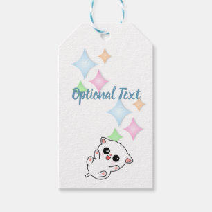 Etiqueta Para Presente Gatinho do tempo de borracha