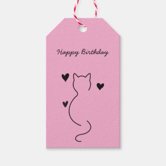 Etiqueta Para Presente gatinho fofo diz: parabéns.
