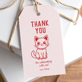 Etiqueta Para Presente Gatinho obrigado (ALTERE TODAS AS CORES)