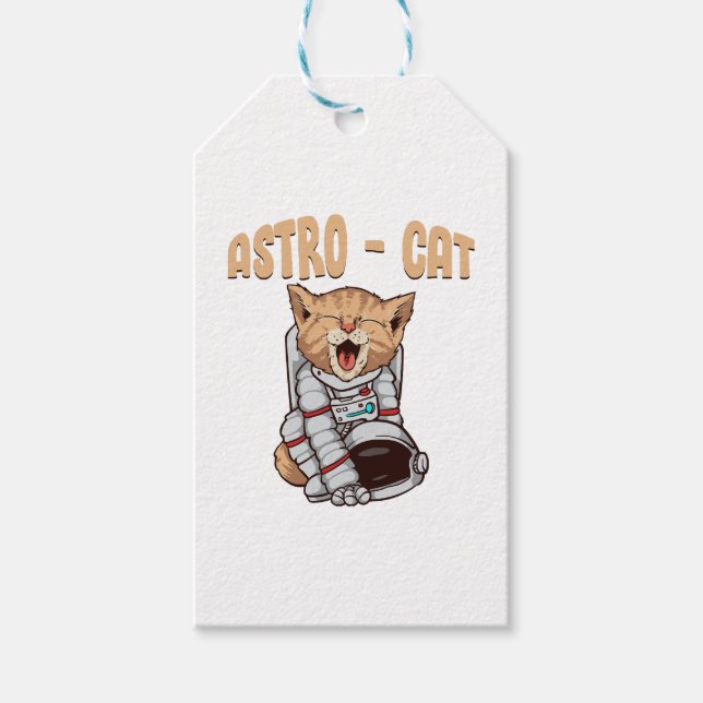 Etiqueta Para Presente Gato Astro (Frente)