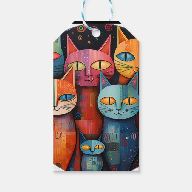 Etiqueta Para Presente Gato Caprichoso (Frente)