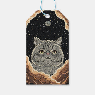Etiqueta Para Presente Gato Cósmico