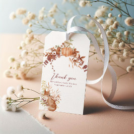 Etiqueta Para Presente Gato de abóbora de outono branco aconchegante obri