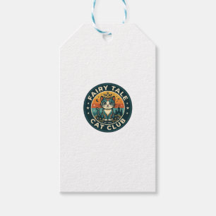 Etiqueta Para Presente Gato de Conto de Fadas Design de Gatinho Fofo - Ga