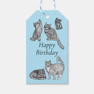Etiqueta Para Presente Gato de Gato e Presente de Gatinho Cute Personaliz