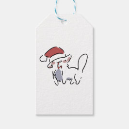 Etiqueta Para Presente Gato de Natal