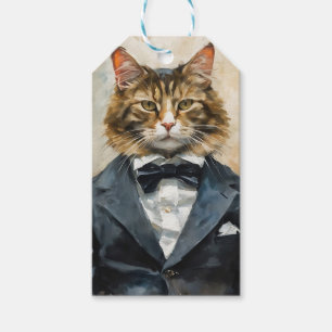 Etiqueta Para Presente Gato de Terno