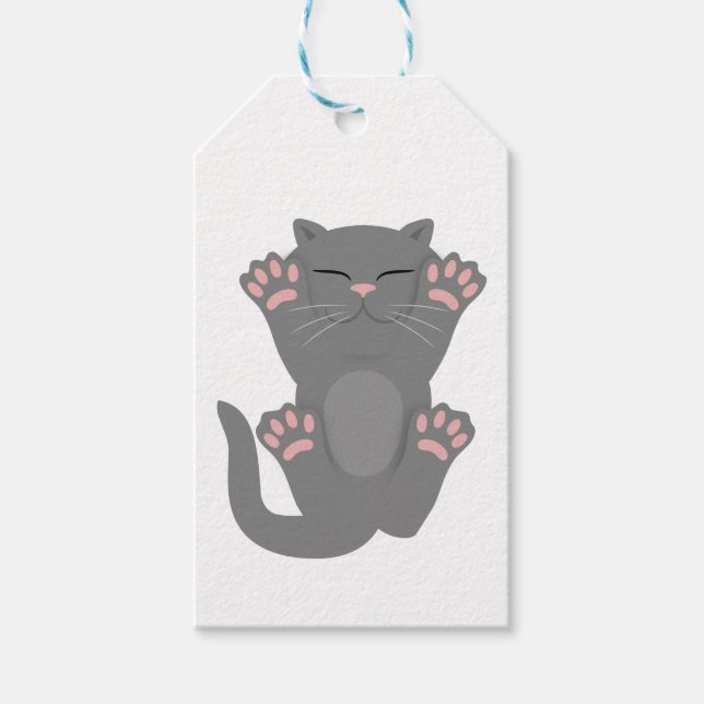 Etiqueta Para Presente Gato Dormindo (Frente)