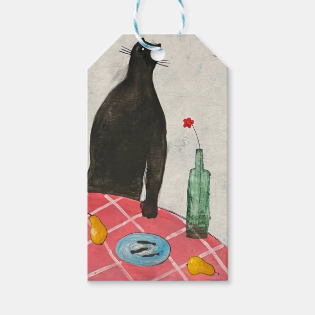 Etiqueta Para Presente Gato e peixe (Frente)