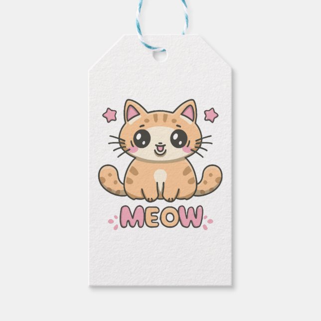 Etiqueta Para Presente gato fofo mia (Frente)
