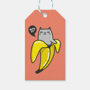 Etiqueta Para Presente Gato na banana