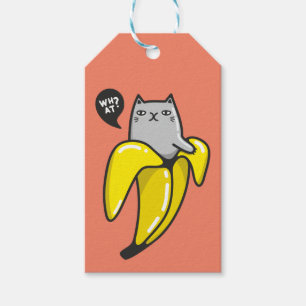 Etiqueta Para Presente Gato na banana
