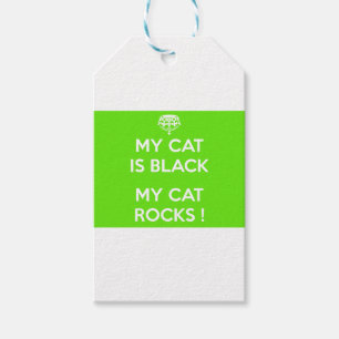 Etiqueta Para Presente Gato negro rocha