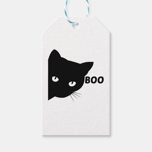 Etiqueta Para Presente Gatos de presente de gatos pretos (Frente)