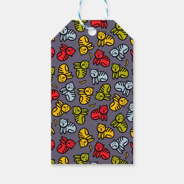 Etiqueta Para Presente Gatos e bananas (Frente)