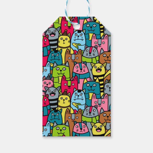 Etiqueta Para Presente Gatos e gatinhos (Frente)