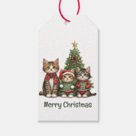 Etiqueta Para Presente Gatos Felizes De Natal