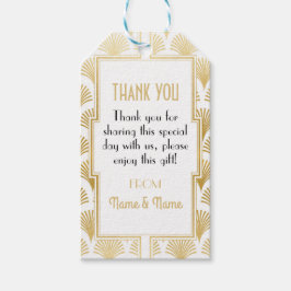 Etiqueta Para Presente Gatsby Obrigado Palavra Deco de Artes de 1920