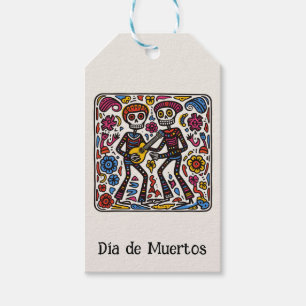 Etiqueta Para Presente gay casal do estilo 💀 Doodle Día de Muertos
