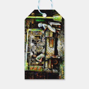Etiqueta Para Presente Gaye Elise Beda, elegante, artístico, pescador, Pe