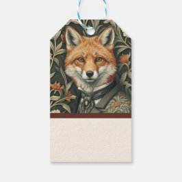Etiqueta Para Presente Gentleman Fox in Evening Attire Vintage Woodland