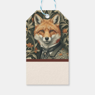 Etiqueta Para Presente Gentleman Fox in Evening Attire Vintage Woodland