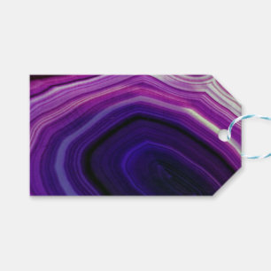 Etiqueta Para Presente Geodo Roxo Rodado Caído