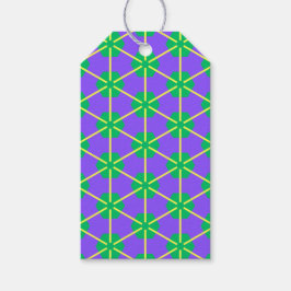 Etiqueta Para Presente Geometric Starburst in Purple, Green and Yellow