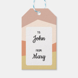 Etiqueta Para Presente Geométrico minimalista com etiqueta de presente de