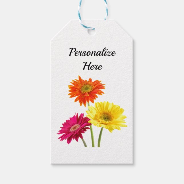 Etiqueta Para Presente Gerbera Daisies (Frente)