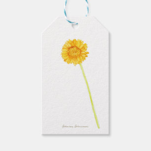 Etiqueta Para Presente Gerbera Daisy