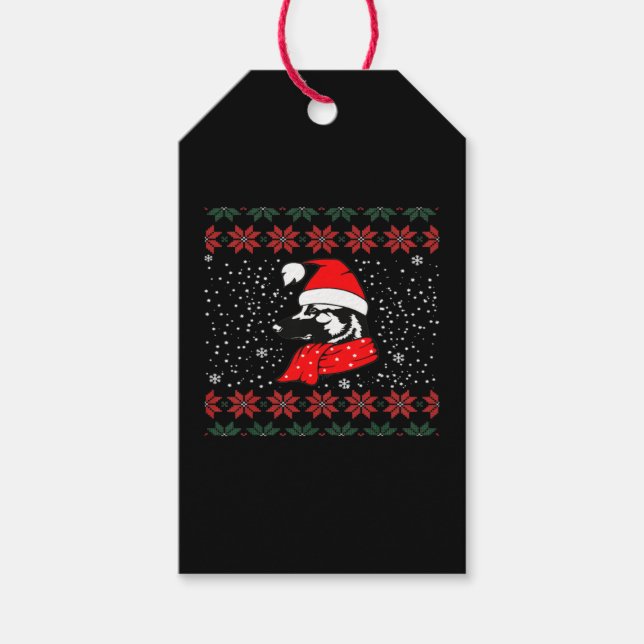 Etiqueta Para Presente German shepherd de Natal (Frente)