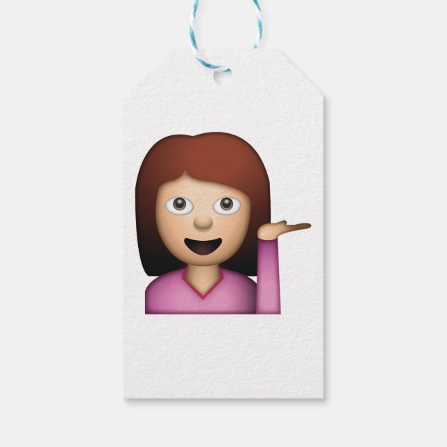 Etiqueta Para Presente Gesto da Mão da Mulher - Emoji (Verso)