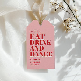Etiqueta Para Presente GET READY TO EAT DRINK AND DANCE! Wedding 