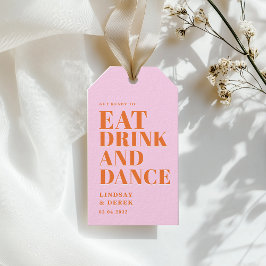 Etiqueta Para Presente GET READY TO EAT DRINK AND DANCE! Wedding 